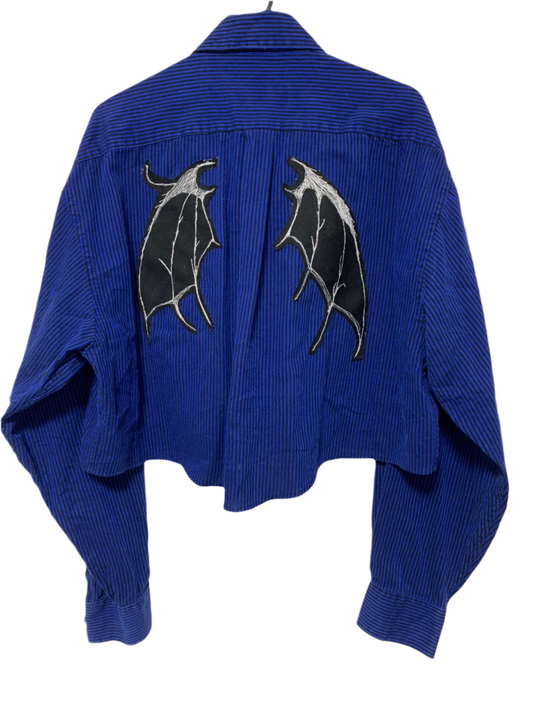 Tied Up Crop Shirt (Blue Angel)